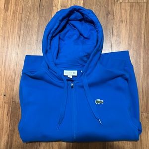 Blue zip up Lacoste sweater